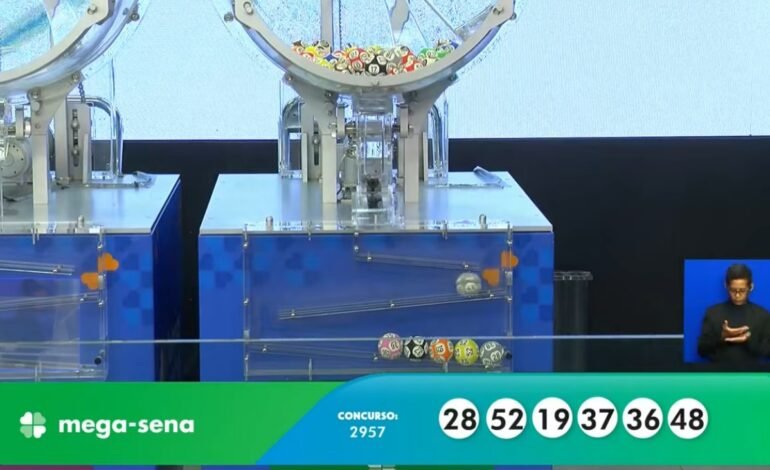 O sorteio do concurso 2.957 da Mega-Sena ocorreu