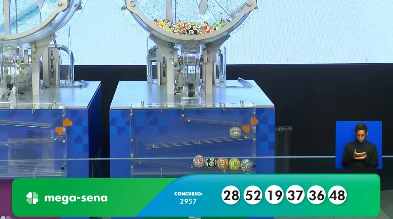 O sorteio do concurso 2.957 da Mega-Sena ocorreu