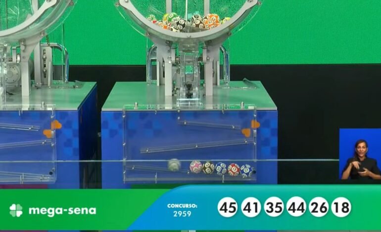 O sorteio do concurso 2.959 da Mega-Sena foi