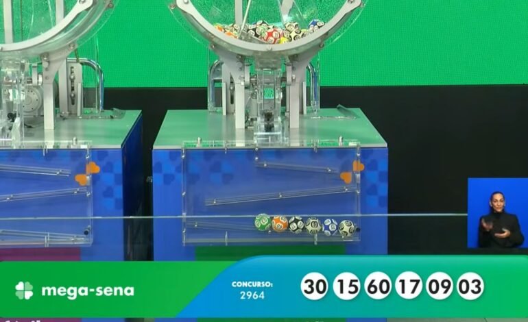 O sorteio do concurso 2.964 da Mega-Sena ocorreu