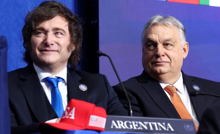 O presidente da Argentina, Javier Milei, e o