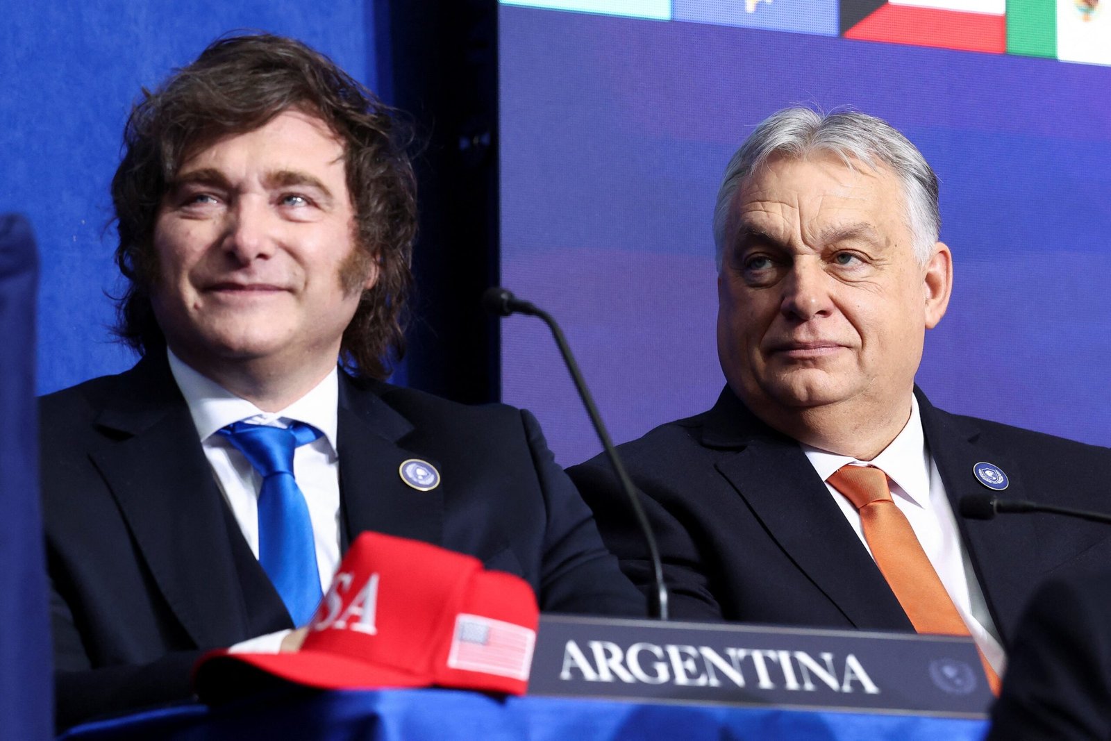 O presidente da Argentina, Javier Milei, e o