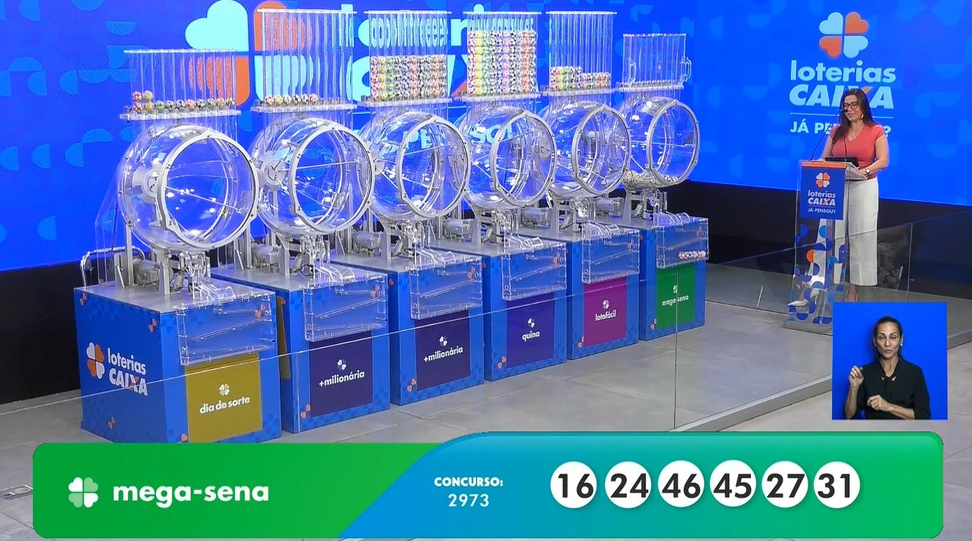 O sorteio do concurso 2.973 da Mega-Sena ocorreu