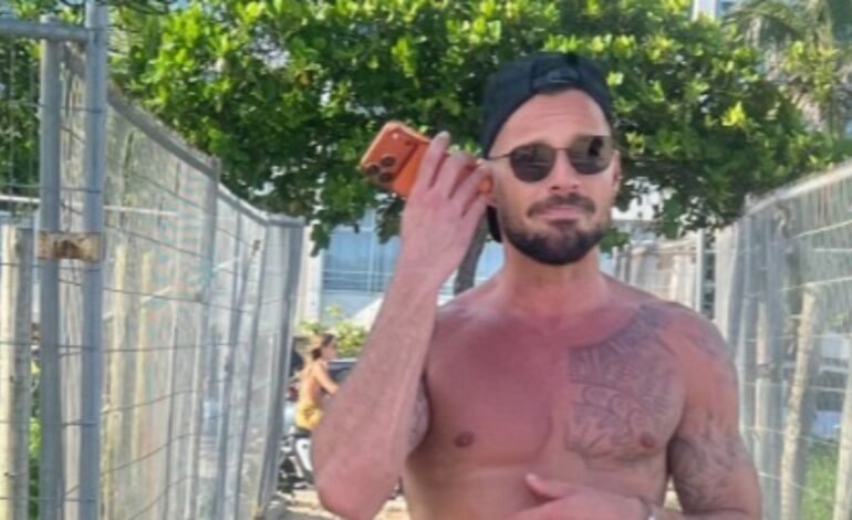 O cantor porto-riquenho Ricky Martin chegou ao Rio