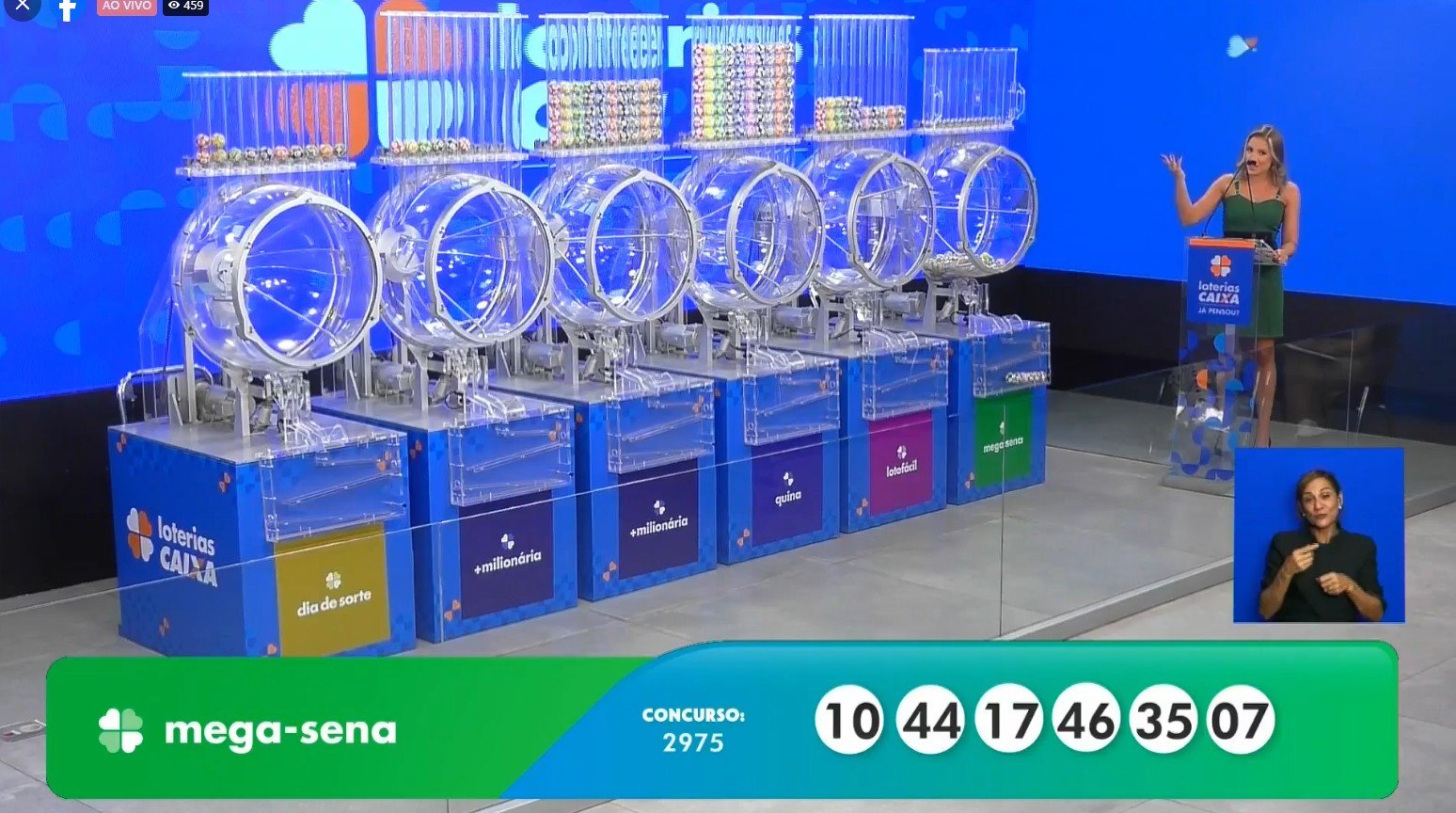 O sorteio do concurso 2975 da Mega-Sena foi