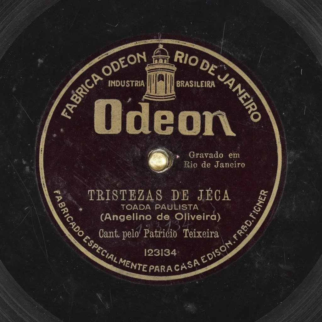 A primeira gravação com letra da toada “Tristezas do Jeca”