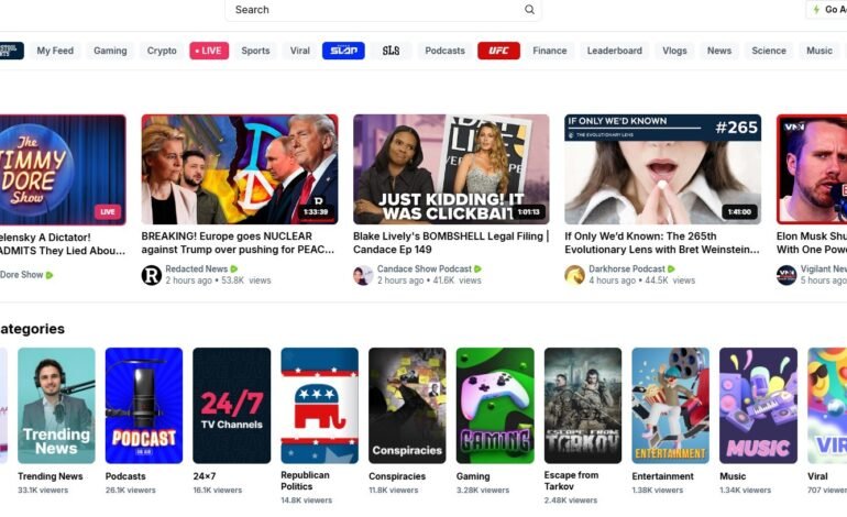 A rede social Rumble voltou a ficar acessível no Brasil