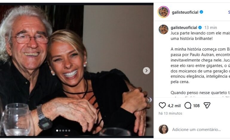 O ator Juca de Oliveira morreu aos 91 anos neste