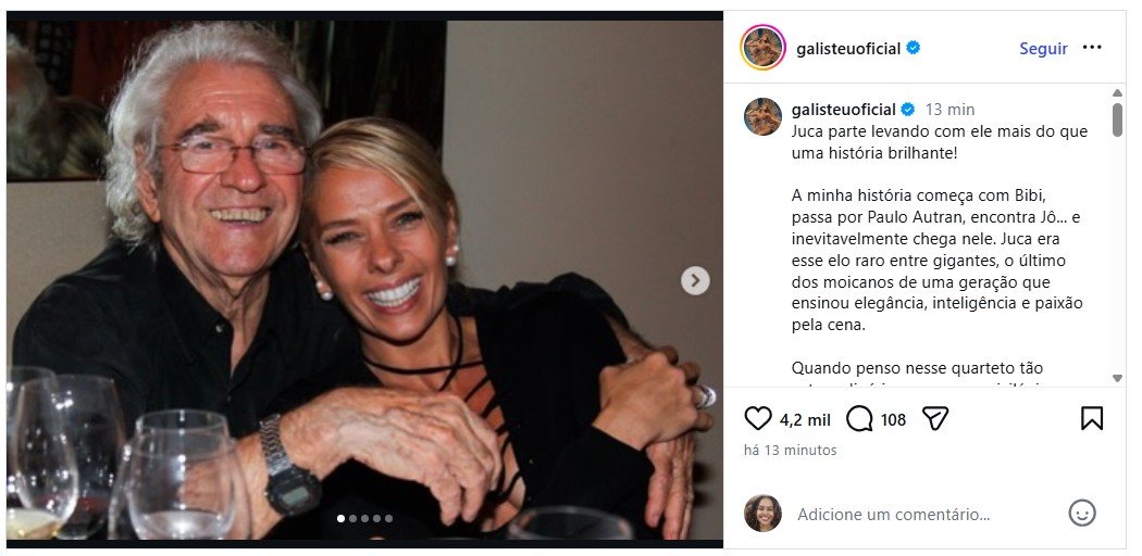 O ator Juca de Oliveira morreu aos 91 anos neste