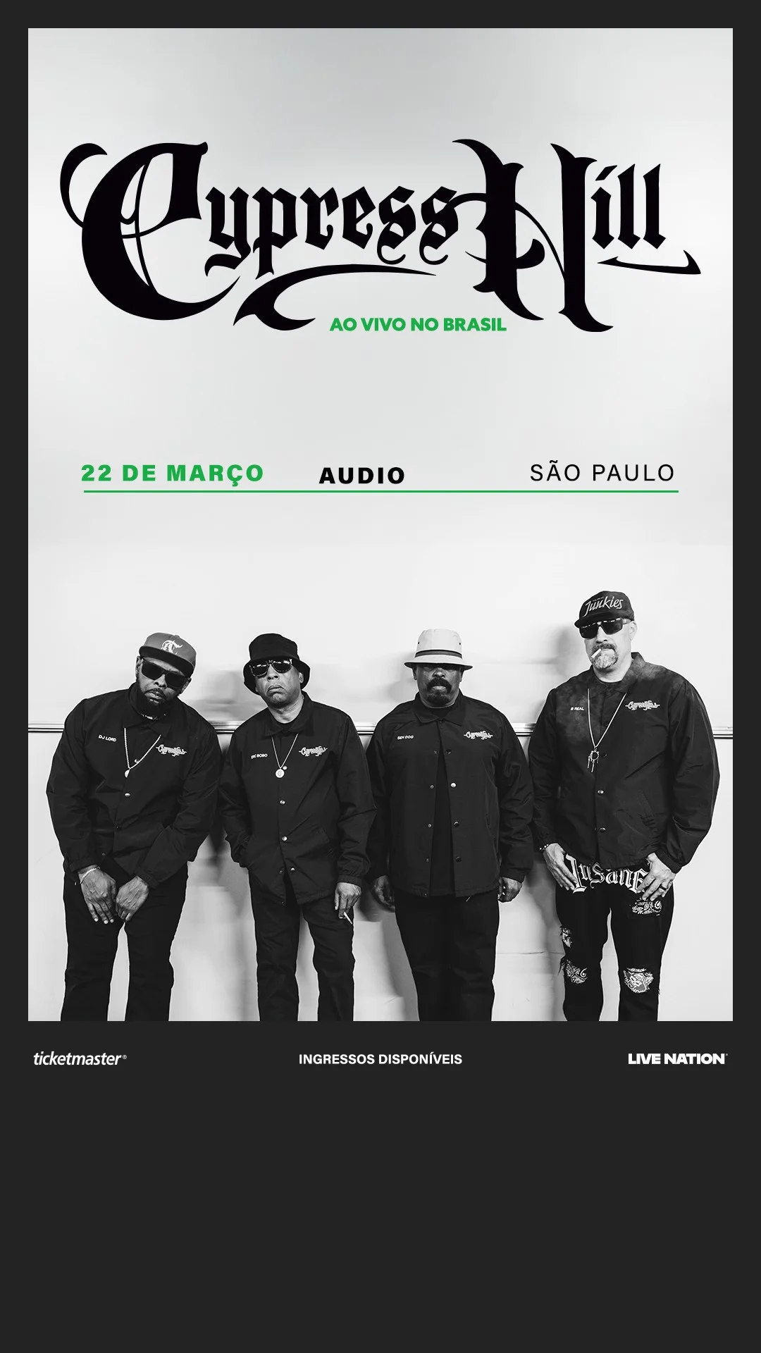 A banda norte-americana Cypress Hill se apresenta neste