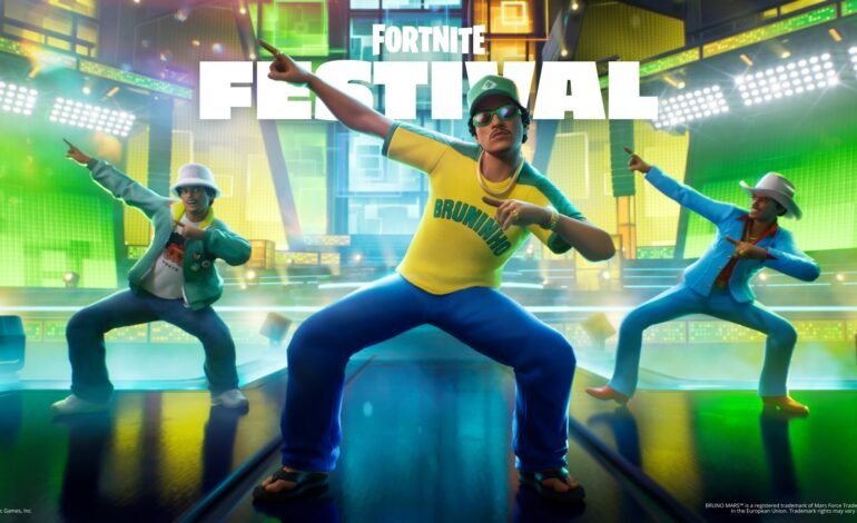 Bruno Mars vira avatar no Fortnite Festival Divulgação A Epi