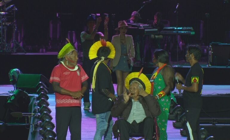 O cacique Raoni Metuktire, líder do povo Kayapó