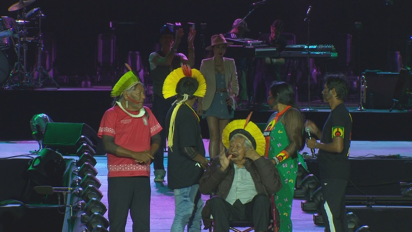 O cacique Raoni Metuktire, líder do povo Kayapó