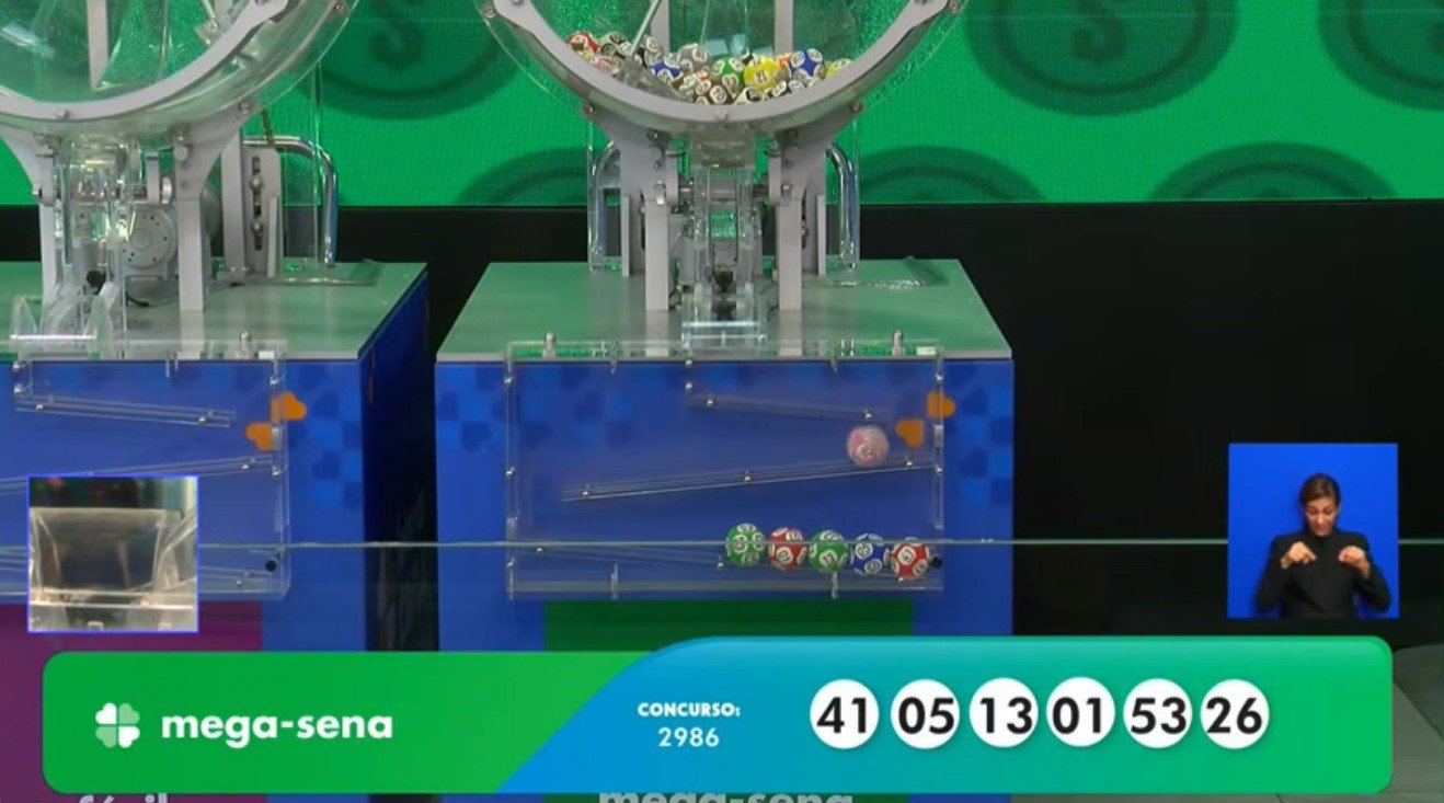 O sorteio do concurso 2.986 da Mega-Sena ocorreu