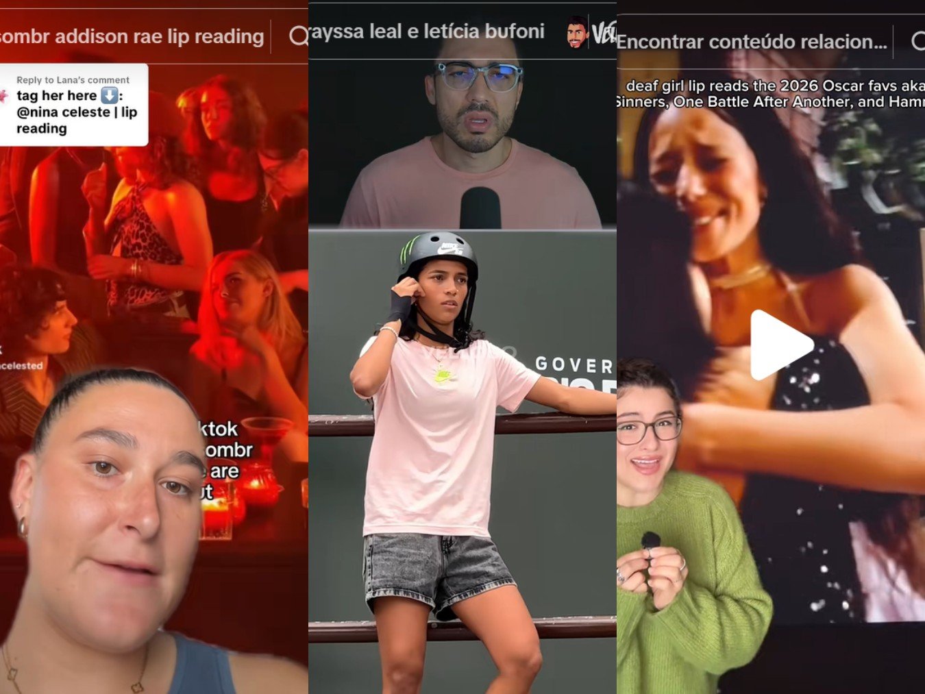 Vídeos que utilizam a leitura labial para revelar