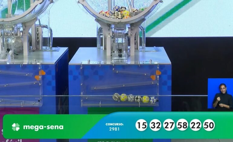 O sorteio do concurso 2.981 da Mega-Sena foi