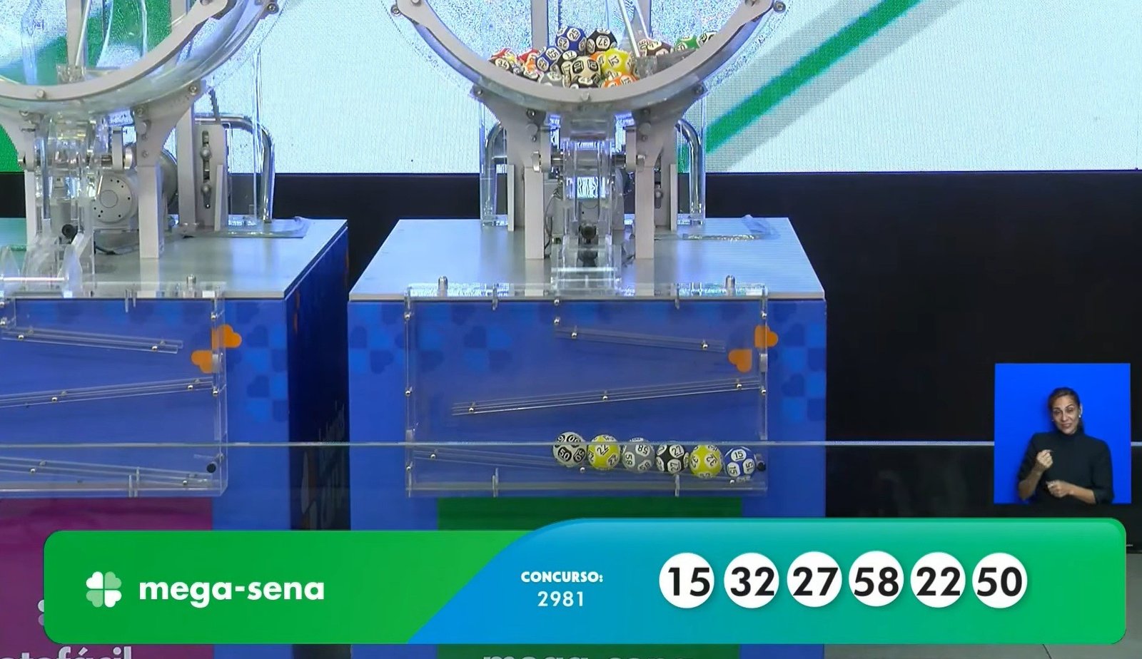 O sorteio do concurso 2.981 da Mega-Sena foi