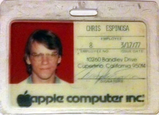 Chris Espinosa, funcionário mais antigo da Apple, iniciou
