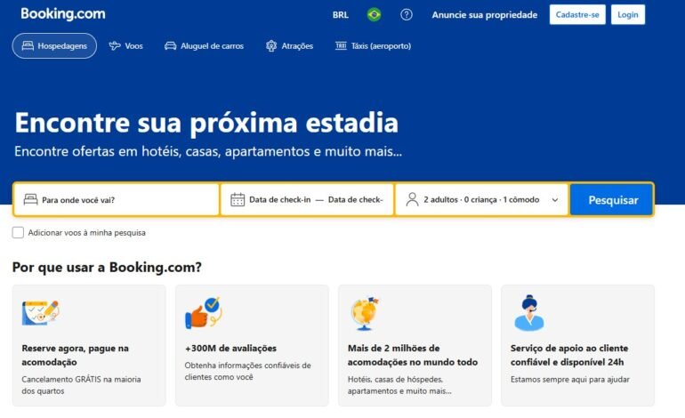 A Booking.com confirmou nesta terça-feira (27) que seus