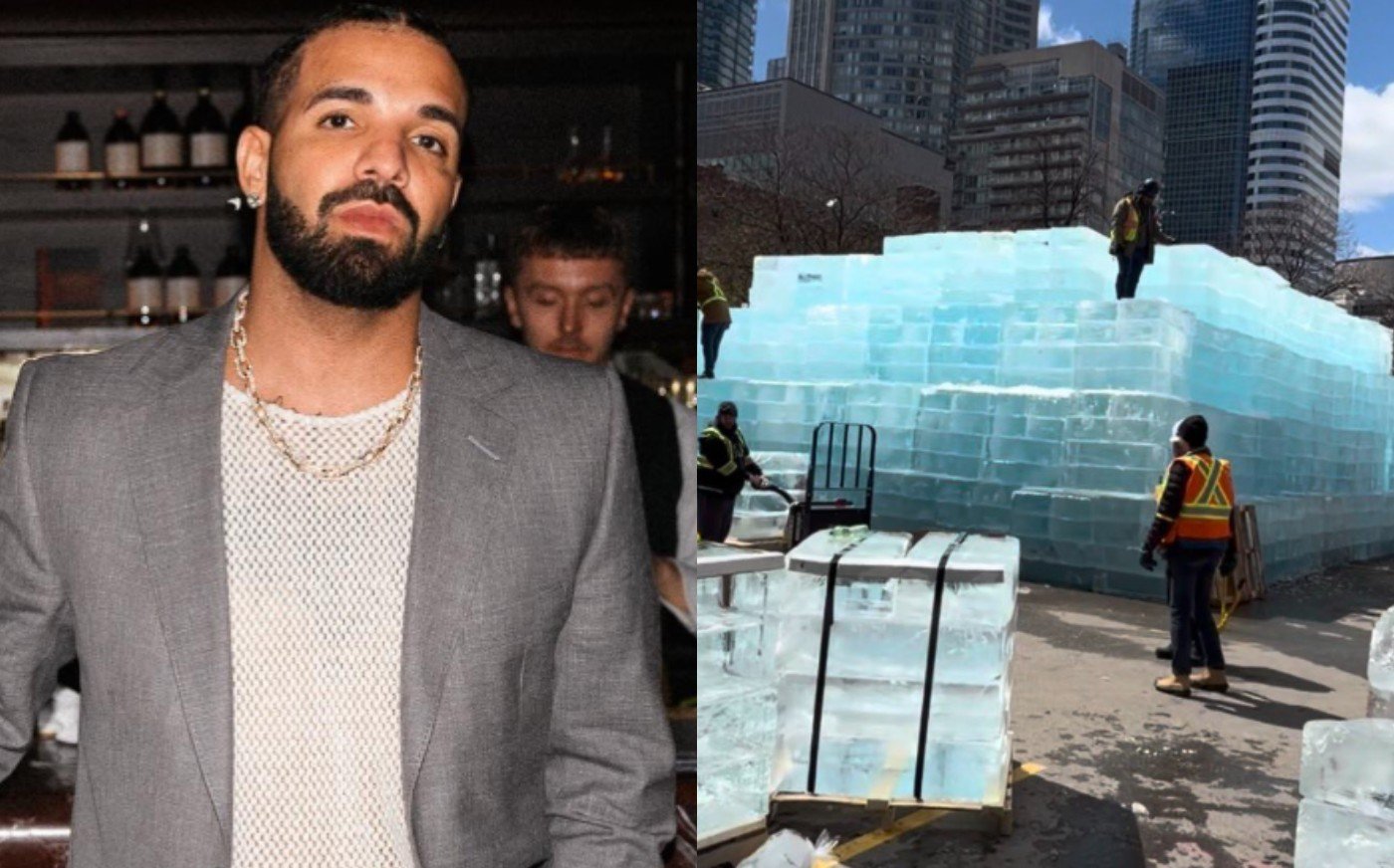 O rapper Drake instalou um “palácio de gelo” em Toronto