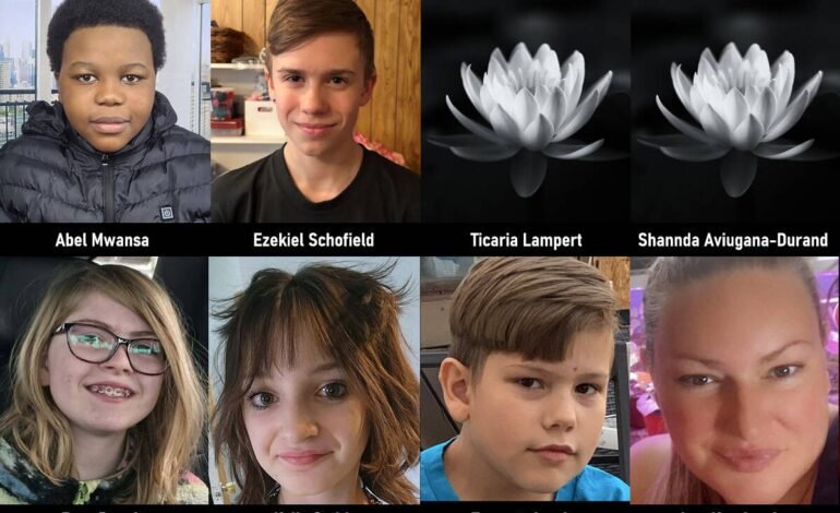 Familiares das vítimas do massacre em Tumbler Ridge