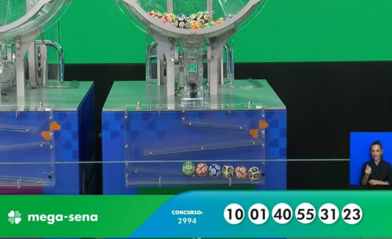 O sorteio do concurso 2.994 da Mega-Sena ocorreu