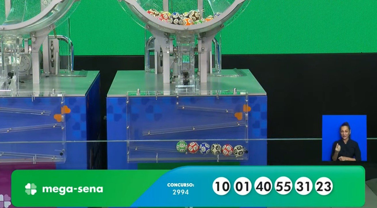 O sorteio do concurso 2.994 da Mega-Sena ocorreu