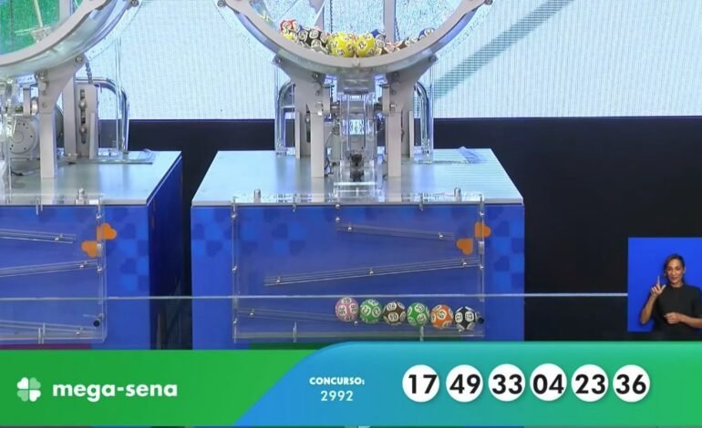 O sorteio do concurso 2.992 da Mega-Sena foi