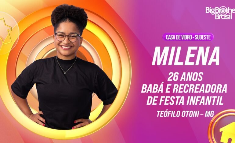 A mineira Milena conquistou o segundo lugar do “Big Brother