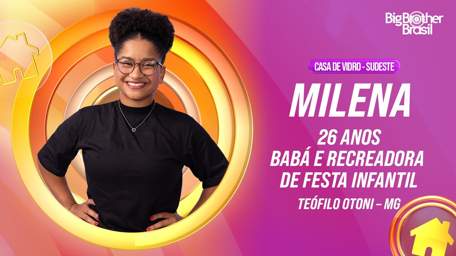 A mineira Milena conquistou o segundo lugar do “Big Brother