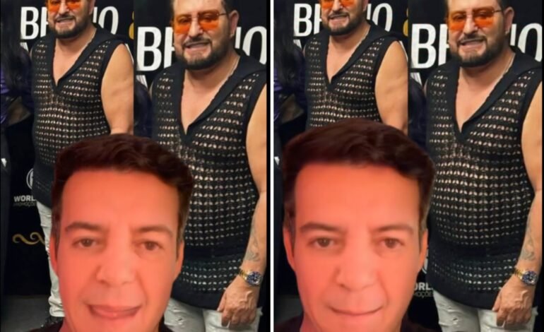 O cantor Marrone, da dupla Bruno & Marrone, chamou atenção