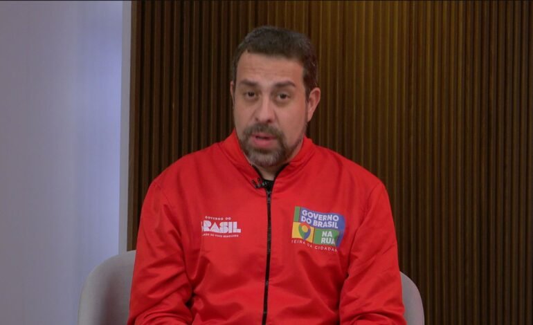 O ministro Guilherme Boulos, da Secretaria-Geral da Presidên