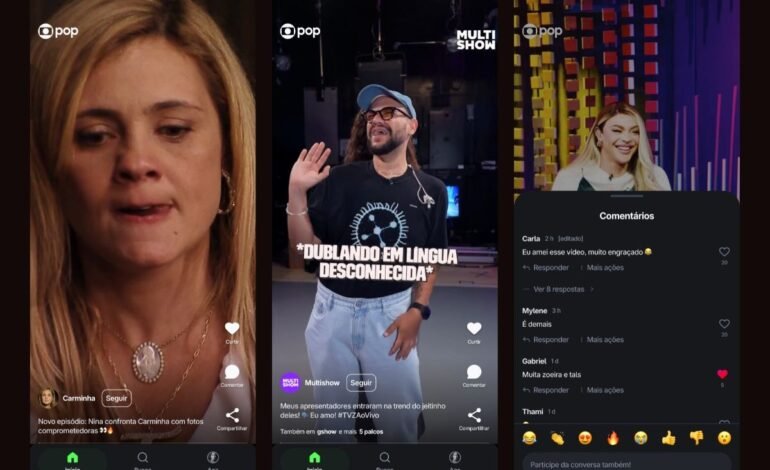 A Globo lançou o GloboPop, um aplicativo de vídeos curtos