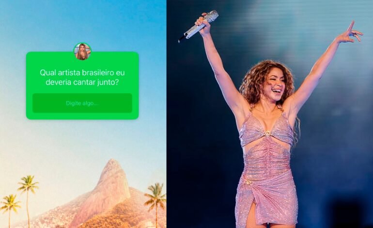 Shakira pediu sugestões de artistas brasileiros para dividir
