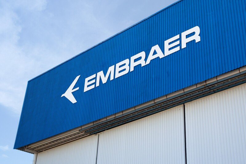 A Embraer, fabricante aeronáutica com sede em São