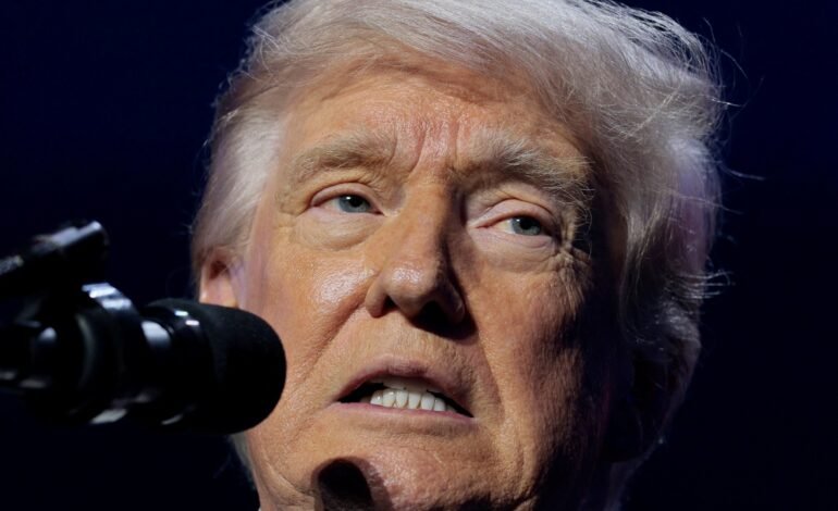 O presidente dos Estados Unidos, Donald Trump, durante