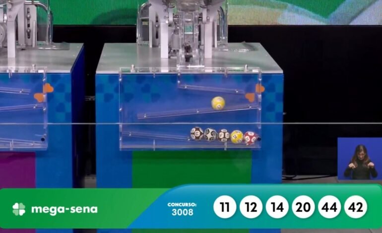O sorteio do concurso 3.008 da Mega-Sena ocorreu