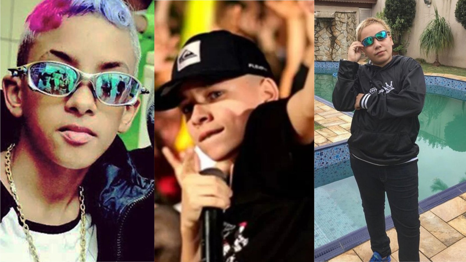 Os MCs Brinquedo, Pedrinho e Pikachu Montagem/g1 MC