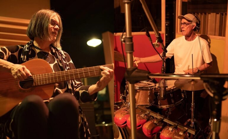 A cantora e compositora Joyce Moreno e o baterista Tutty