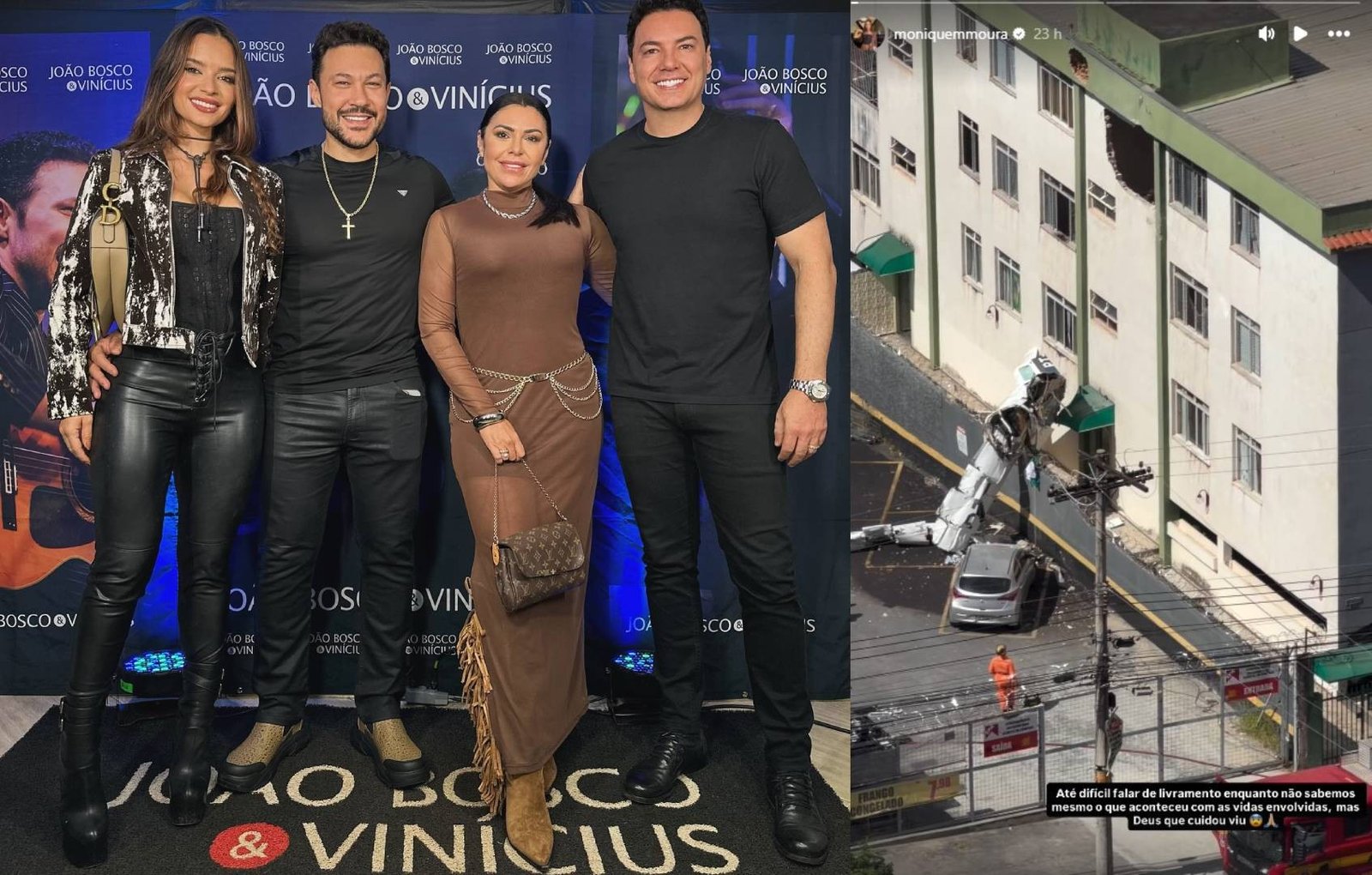 Monique Moura, ao lado de João Bosco, Audrei Franco e Viníci