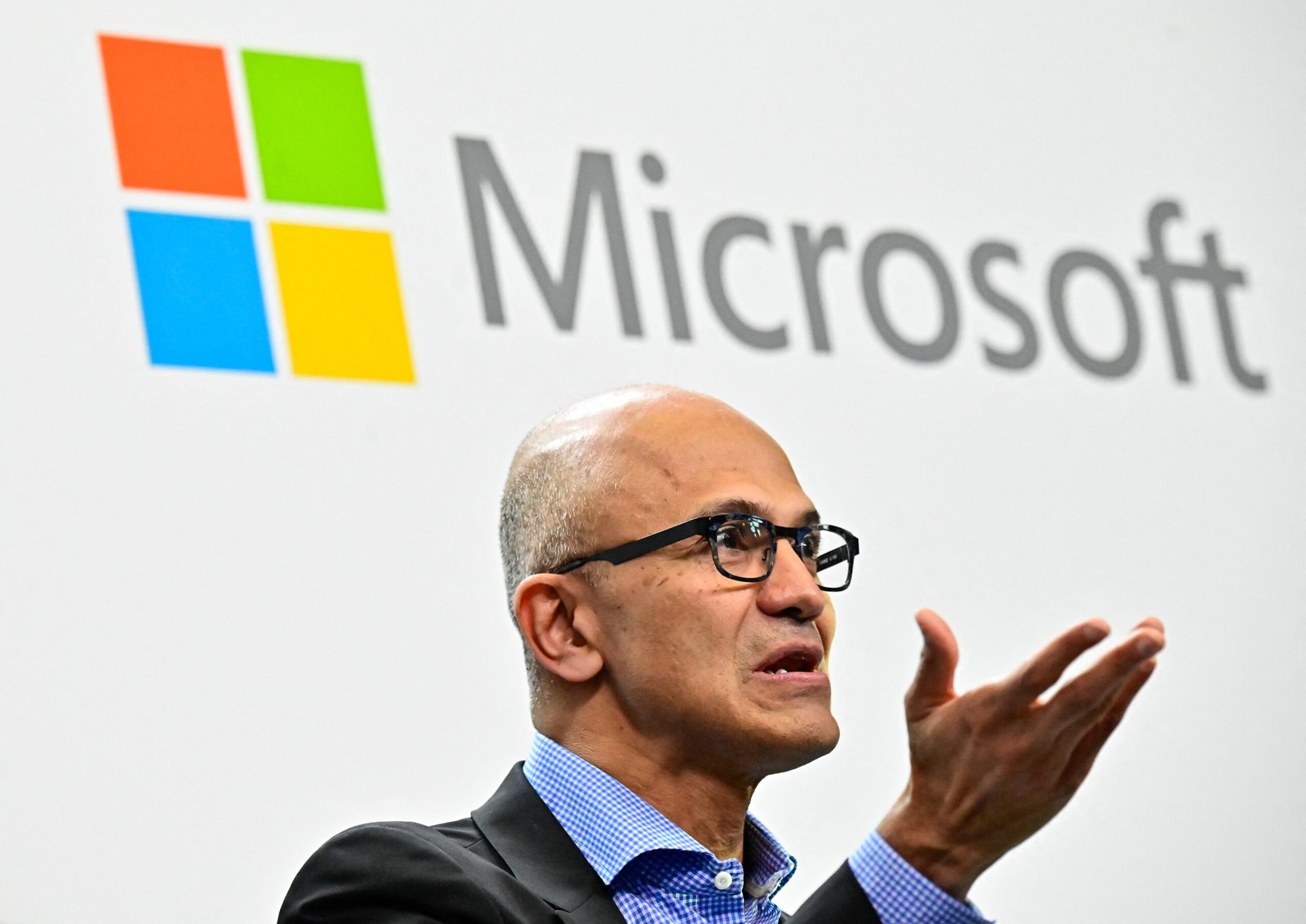 Satya Nadella, CEO da Microsoft, em 27 de fevereiro de