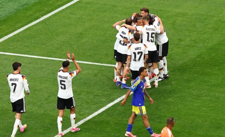 A Alemanha goleou Curaçao por 7 a 1 neste domingo