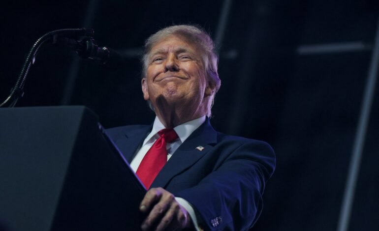 O presidente dos Estados Unidos, Donald Trump, comemorou