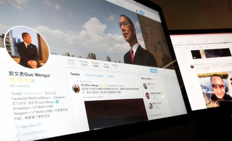 O bilionário chinês Guo Wengui foi condenado nesta