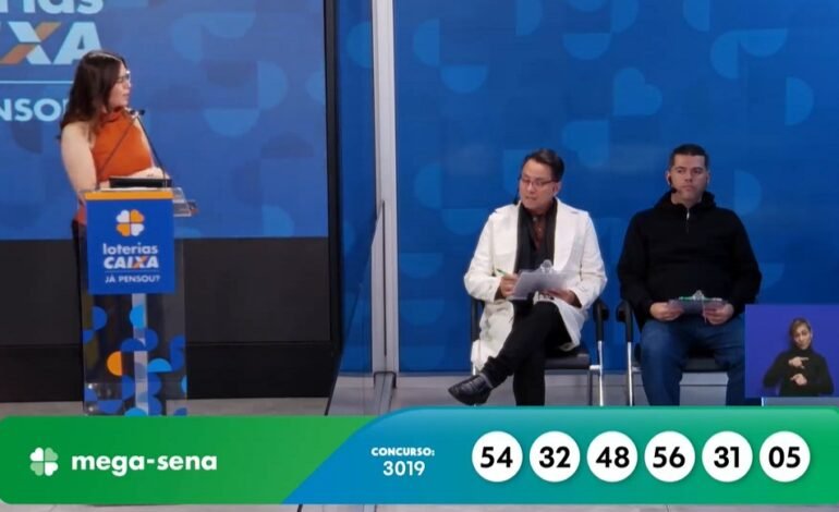 O sorteio do concurso 3019 da Mega-Sena foi