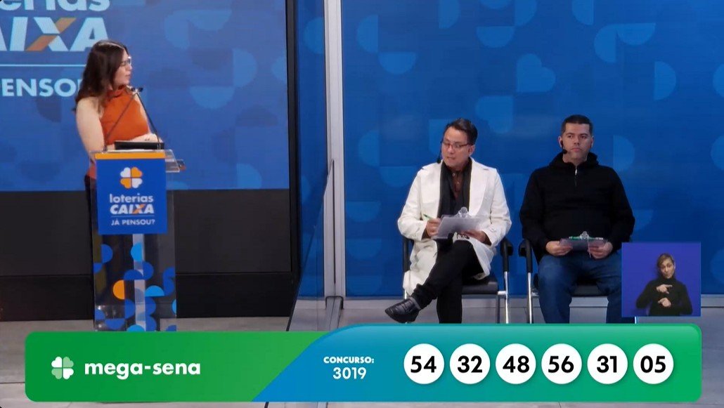 O sorteio do concurso 3019 da Mega-Sena foi