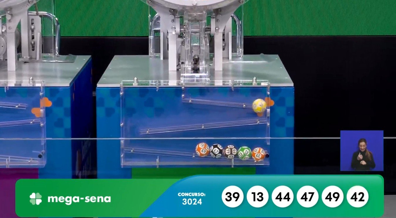 O sorteio do concurso 3024 da Mega-Sena ocorreu