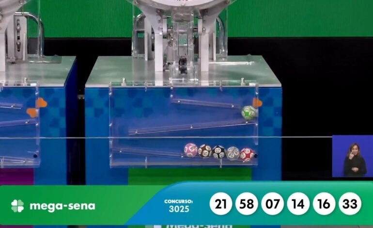 O sorteio do concurso 3025 da Mega-Sena ocorreu