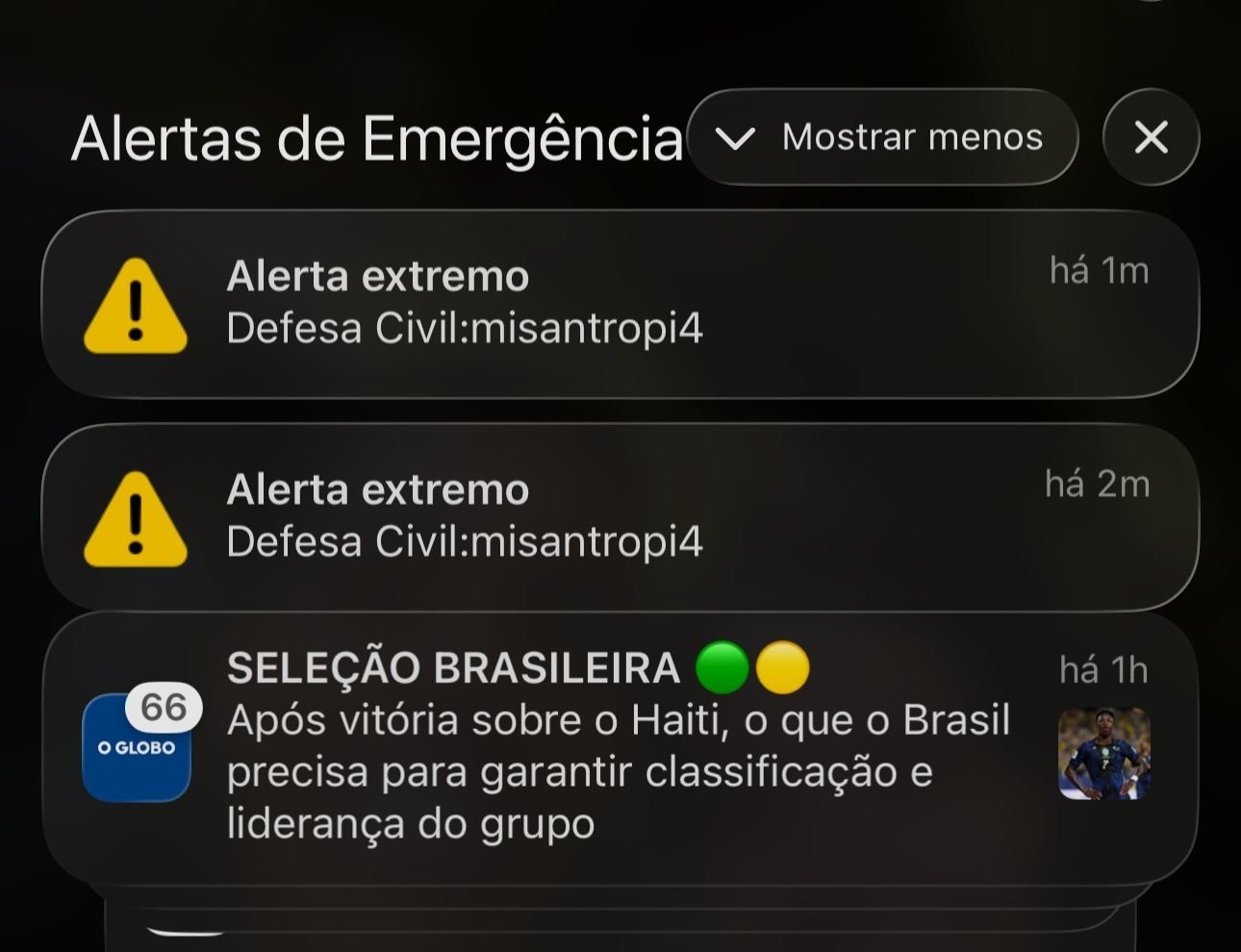 Moradores de diversas cidades brasileiras receberam, entre a