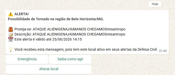 Moradores de ao menos sete cidades brasileiras receberam